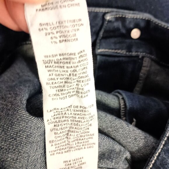 Avec Les Filles Wide Leg Jeans Dark Wash Stretch Denim Cropped Size 29 - Picture 3 of 7